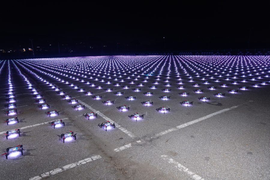 Most drones flown simultaneously, world record in Songdo, Korea Most drones flown simultaneously, world record in Songdo, Korea