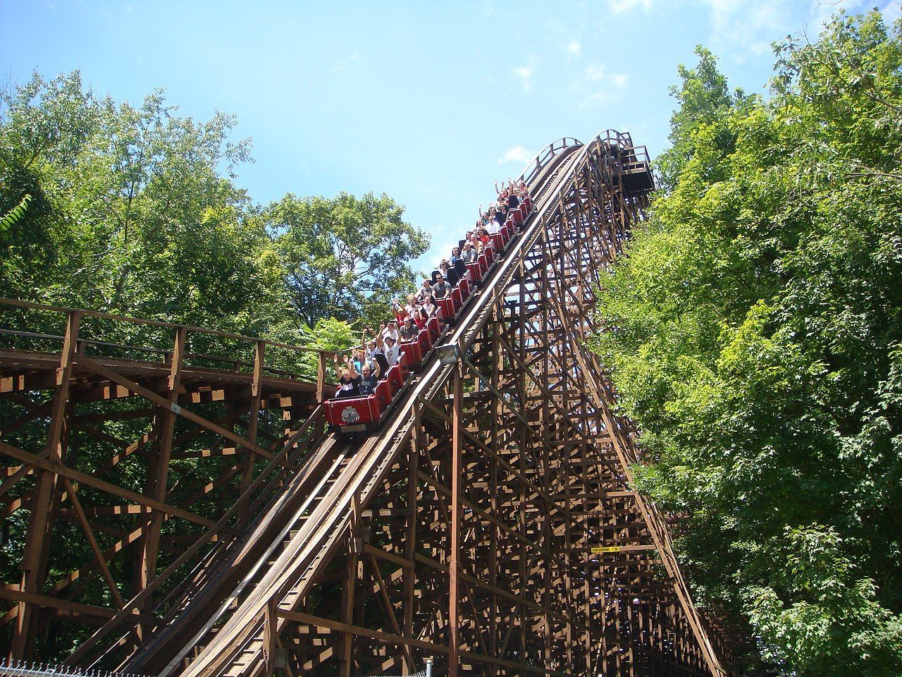 World’s Longest Wooden Roller Coaster, world record set in Mason, Ohio
