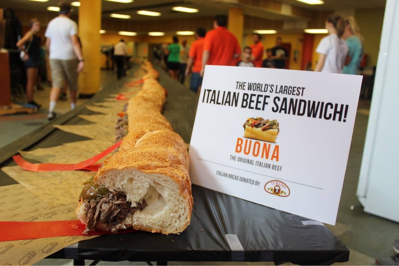 World's Longest Italian Beef Sandwich, world record set in Chicago, Illinois World's Longest Italian Beef Sandwich, world record set in Chicago, Illinois