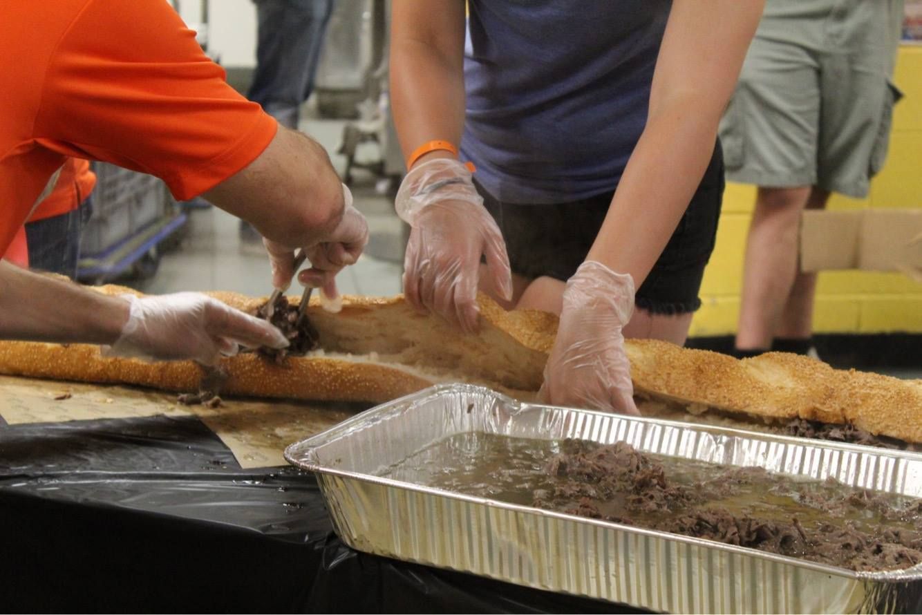 World's Longest Italian Beef Sandwich, world record set in Chicago, Illinois World's Longest Italian Beef Sandwich, world record set in Chicago, Illinois