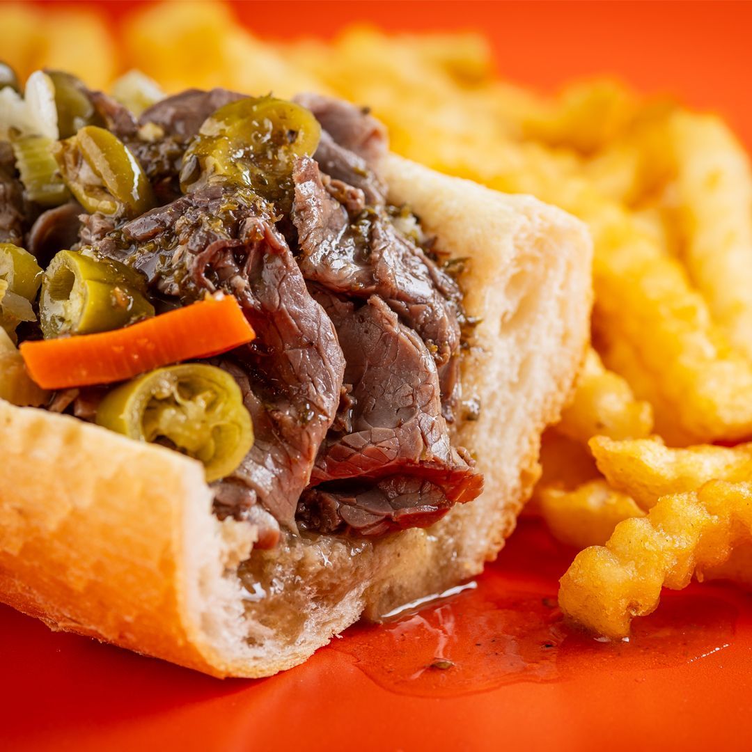 World's Longest Italian Beef Sandwich, world record set in Chicago, Illinois World's Longest Italian Beef Sandwich, world record set in Chicago, Illinois