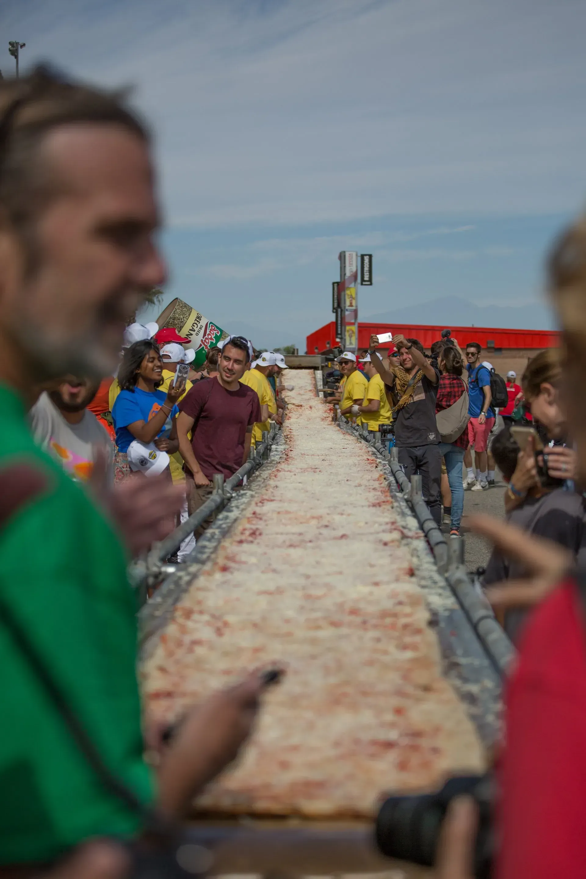 World's Longest Pizza, world record set in Fontana, California
