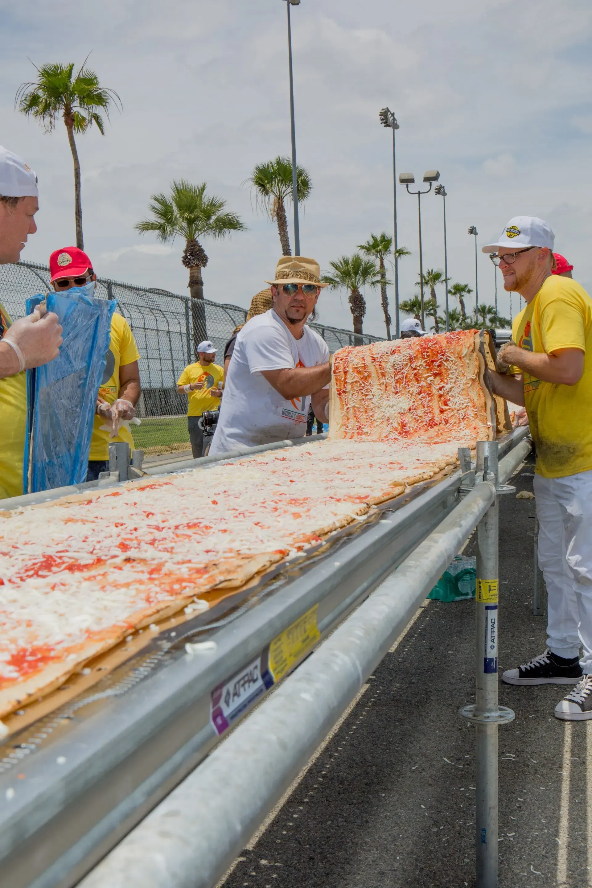 World's Longest Pizza, world record set in Fontana, California
