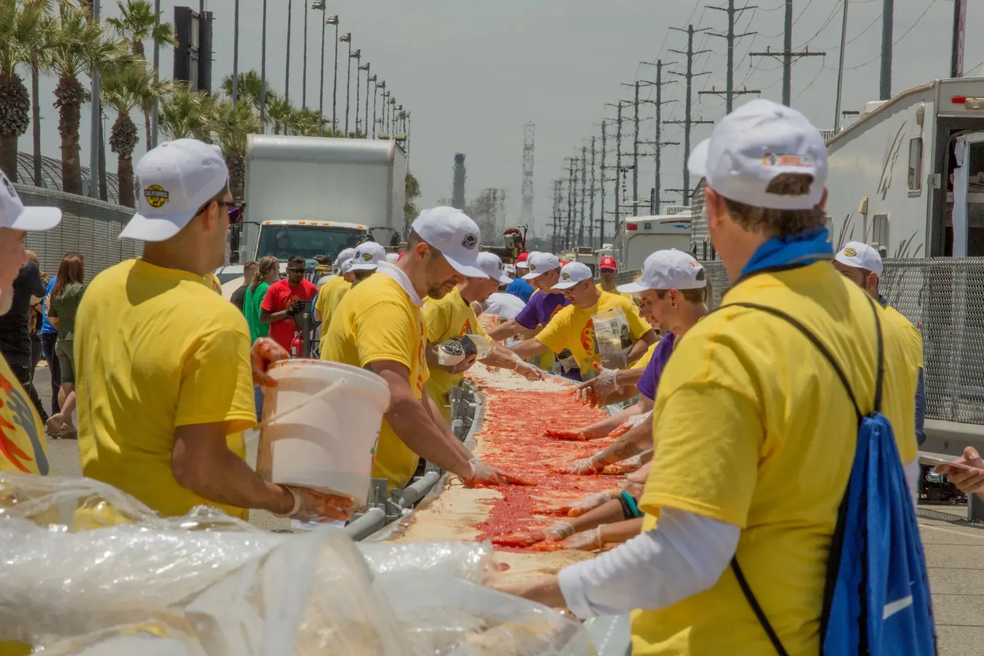 World's Longest Pizza, world record set in Fontana, California
