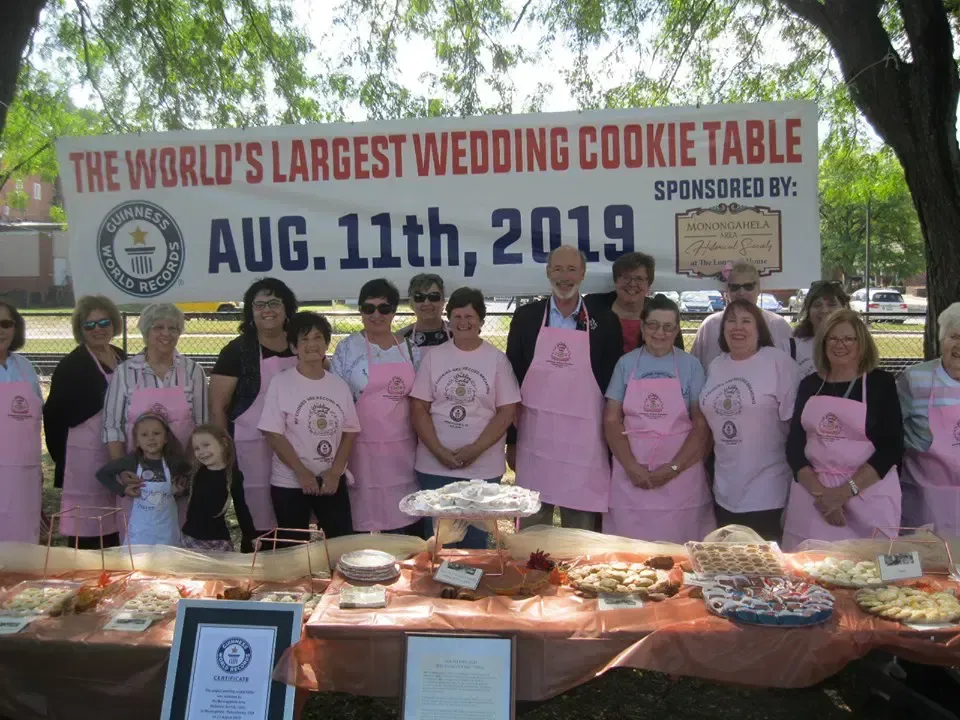 World's Largest Wedding Cookie Table, world record set in Monongahela, Pennsylvania World's Largest Wedding Cookie Table, world record set in Monongahela, Pennsylvania