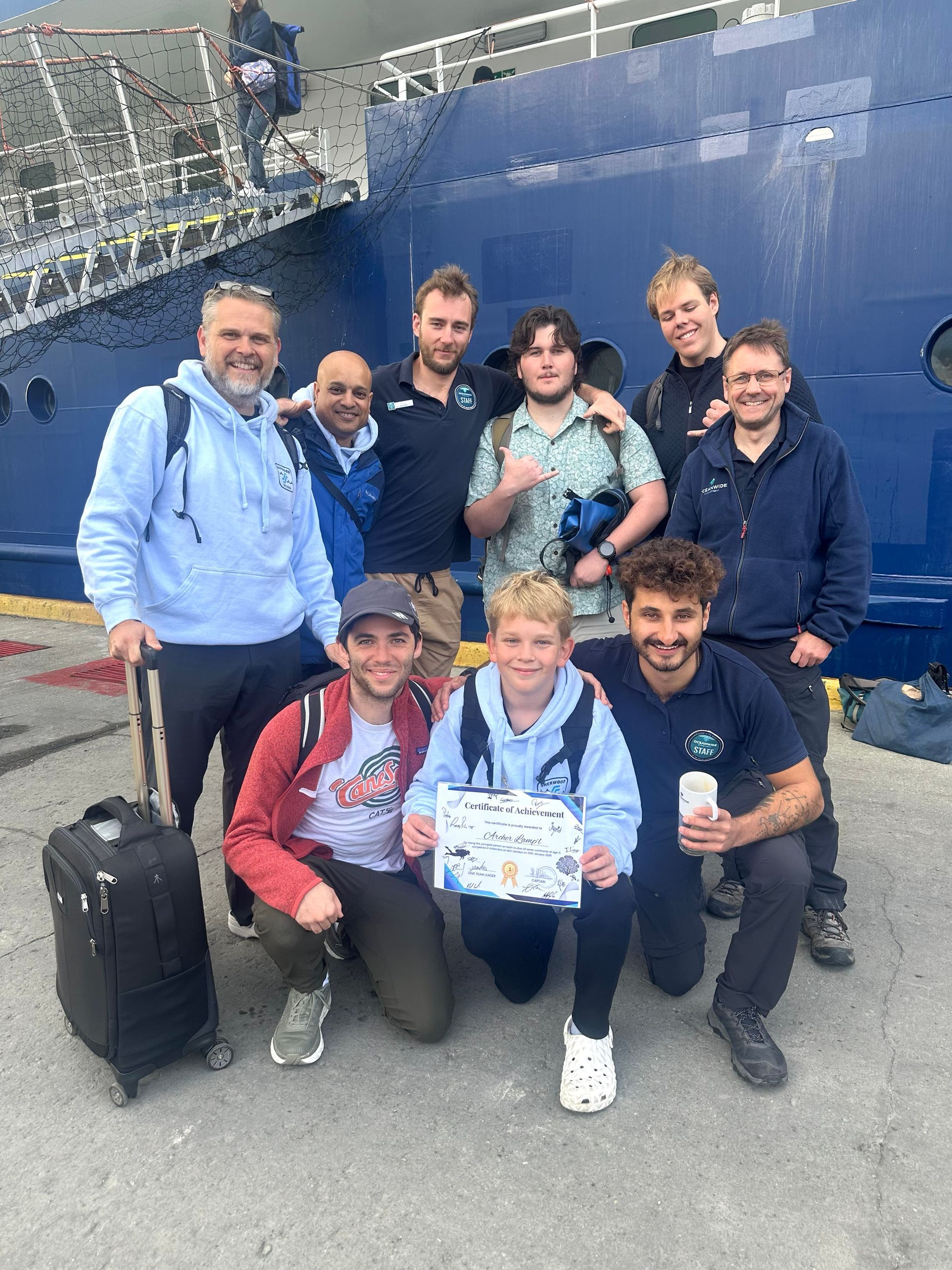 Youngest Person to Scuba Dive all Seven Continents, world record set by Archer Lamp’l Youngest Person to Scuba Dive all Seven Continents, world record set by Archer Lamp’l