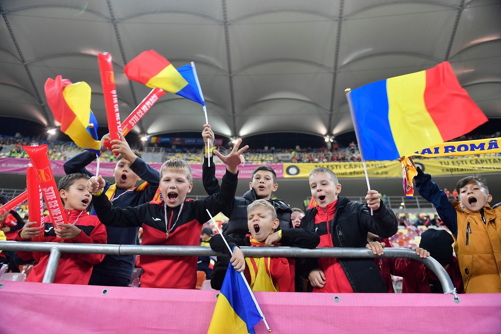 Most child-supporters present at an official European match, Romania sets world record 