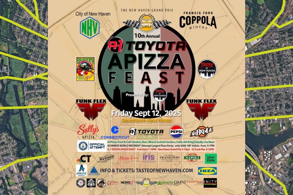 World’s Largest Pizza Party, world record in New Haven, Connecticut World’s Largest Pizza Party, world record in New Haven, Connecticut