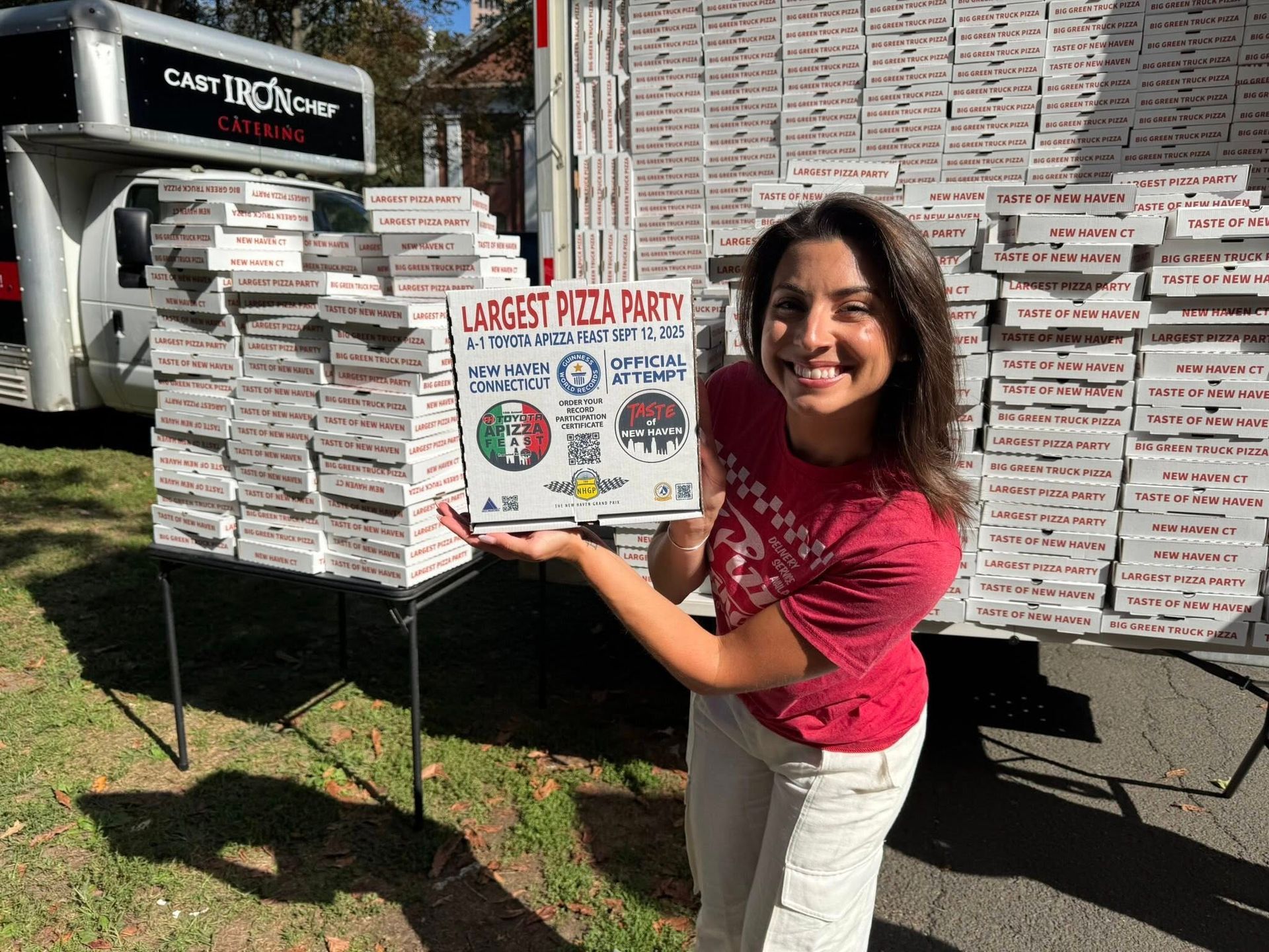 World’s Largest Pizza Party, world record in New Haven, Connecticut World’s Largest Pizza Party, world record in New Haven, Connecticut