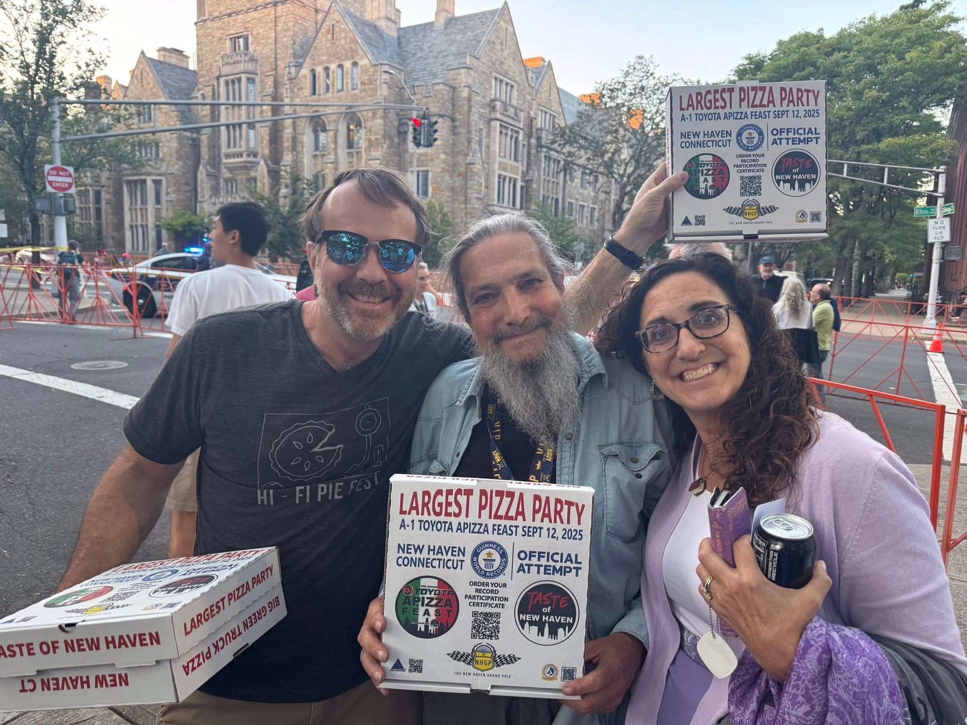 World’s Largest Pizza Party, world record in New Haven, Connecticut World’s Largest Pizza Party, world record in New Haven, Connecticut