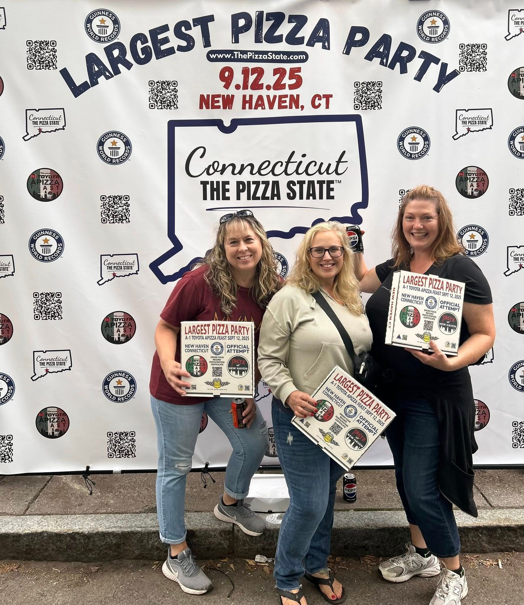 World’s Largest Pizza Party, world record in New Haven, Connecticut World’s Largest Pizza Party, world record in New Haven, Connecticut