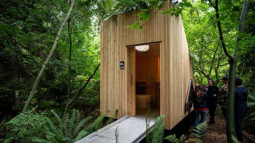 World’s first mushroom-powered waterless toilet, world record in Canada
