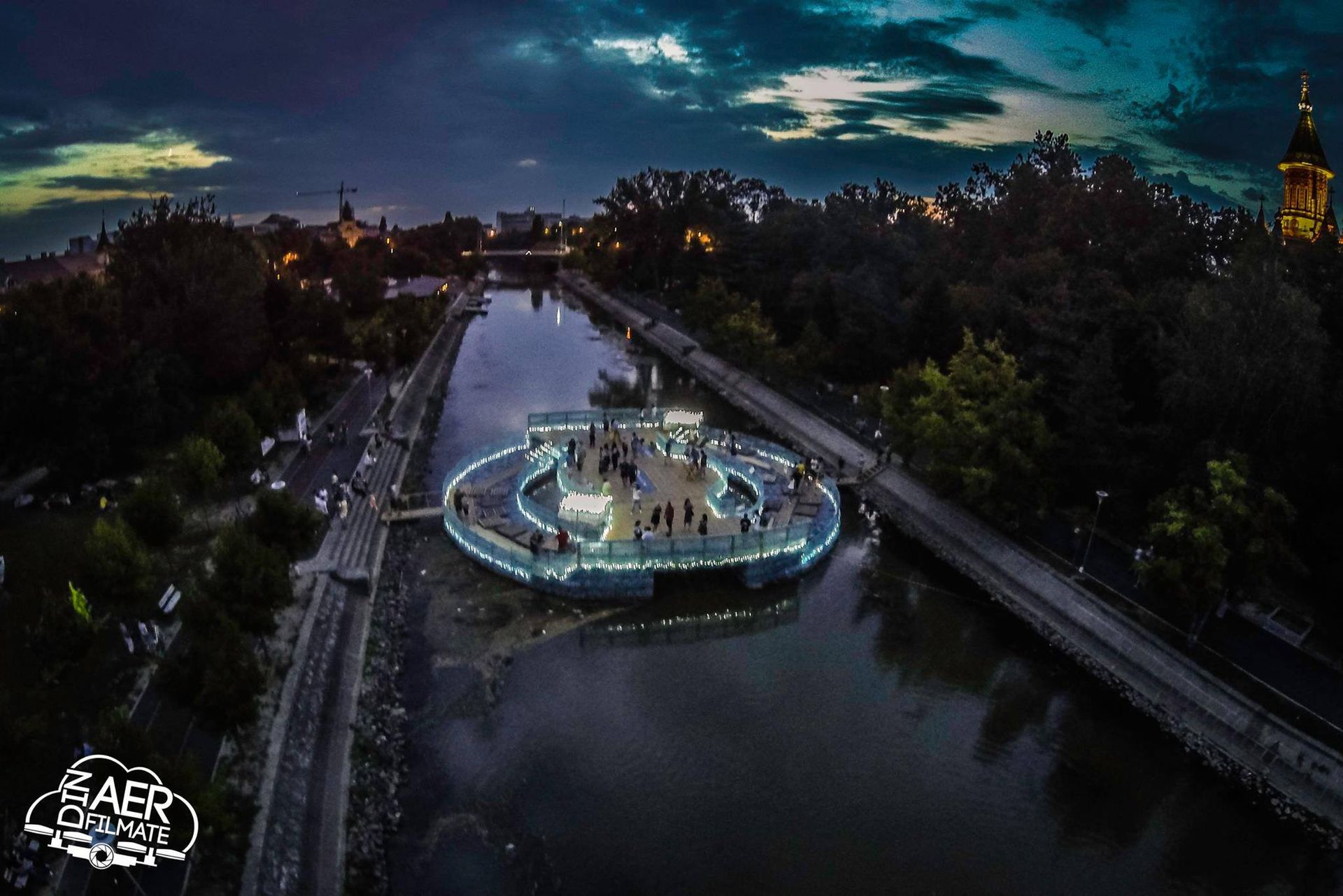 Largest bridge made of recycled plastic bottles, world record in Timisoara, Romania