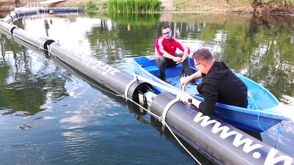 World's First Automatic River Cleaning System, world record in Oradea, Romania
