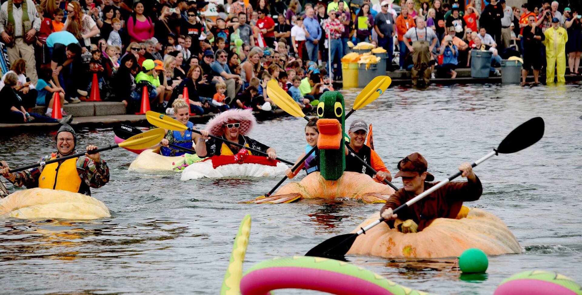 Largest Pumpkin Regatta-world record set by The Windsor Pumpkin Regatta