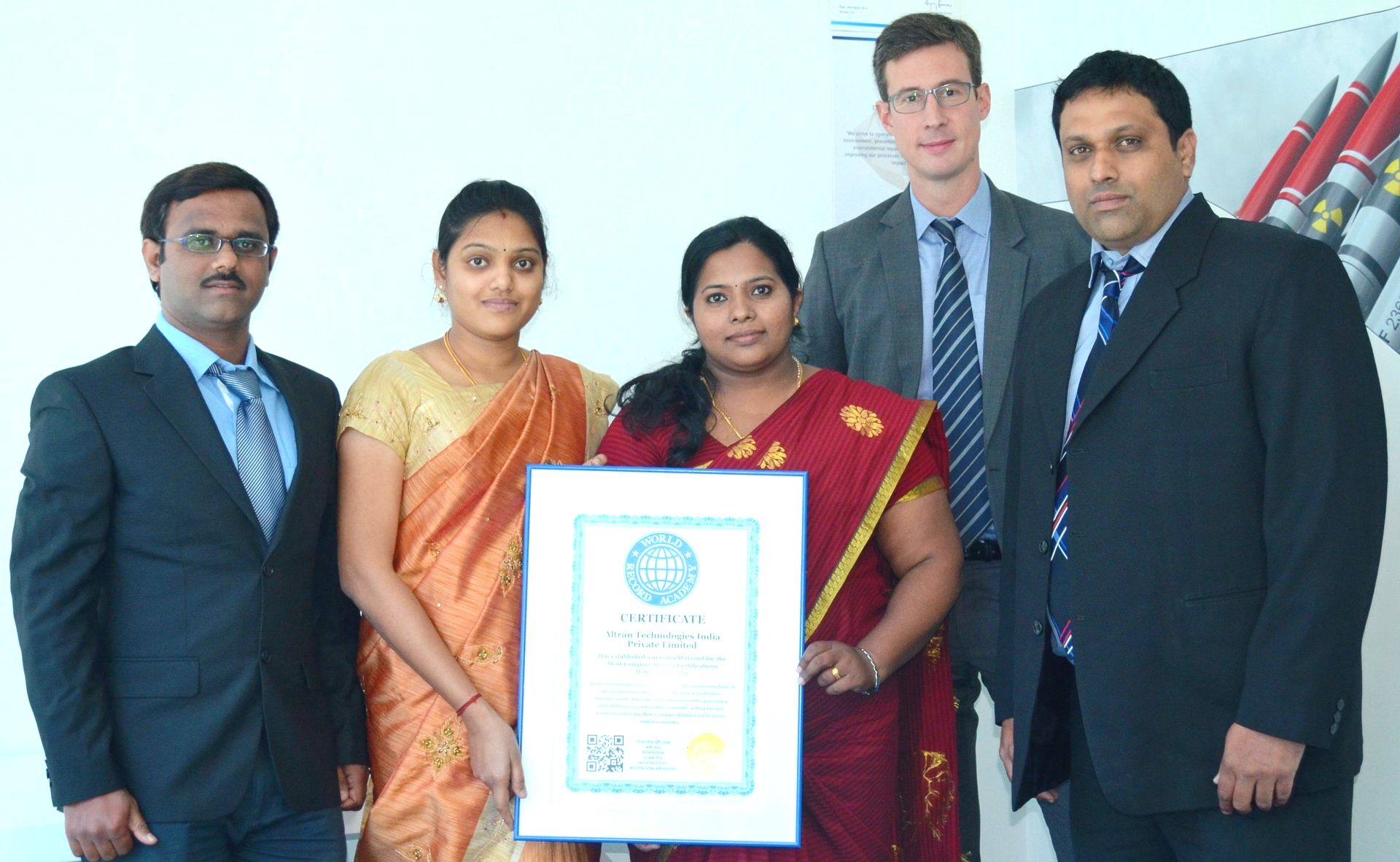 Most Company Quality Certifications within 11 months: Altran Technologies India sets world record (VIDEO)