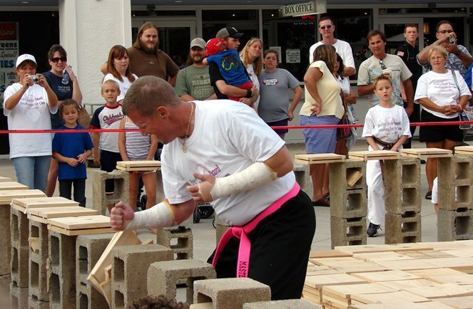 Fastest board breaking-world record set by Master Mitch Ellis