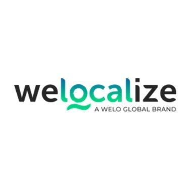 WeloLocalize logo in black, teal, and green with the tagline “A WELO GLOBAL BRAND”