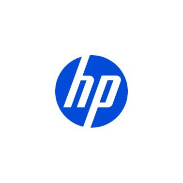 HP logo in white on a blue circle
