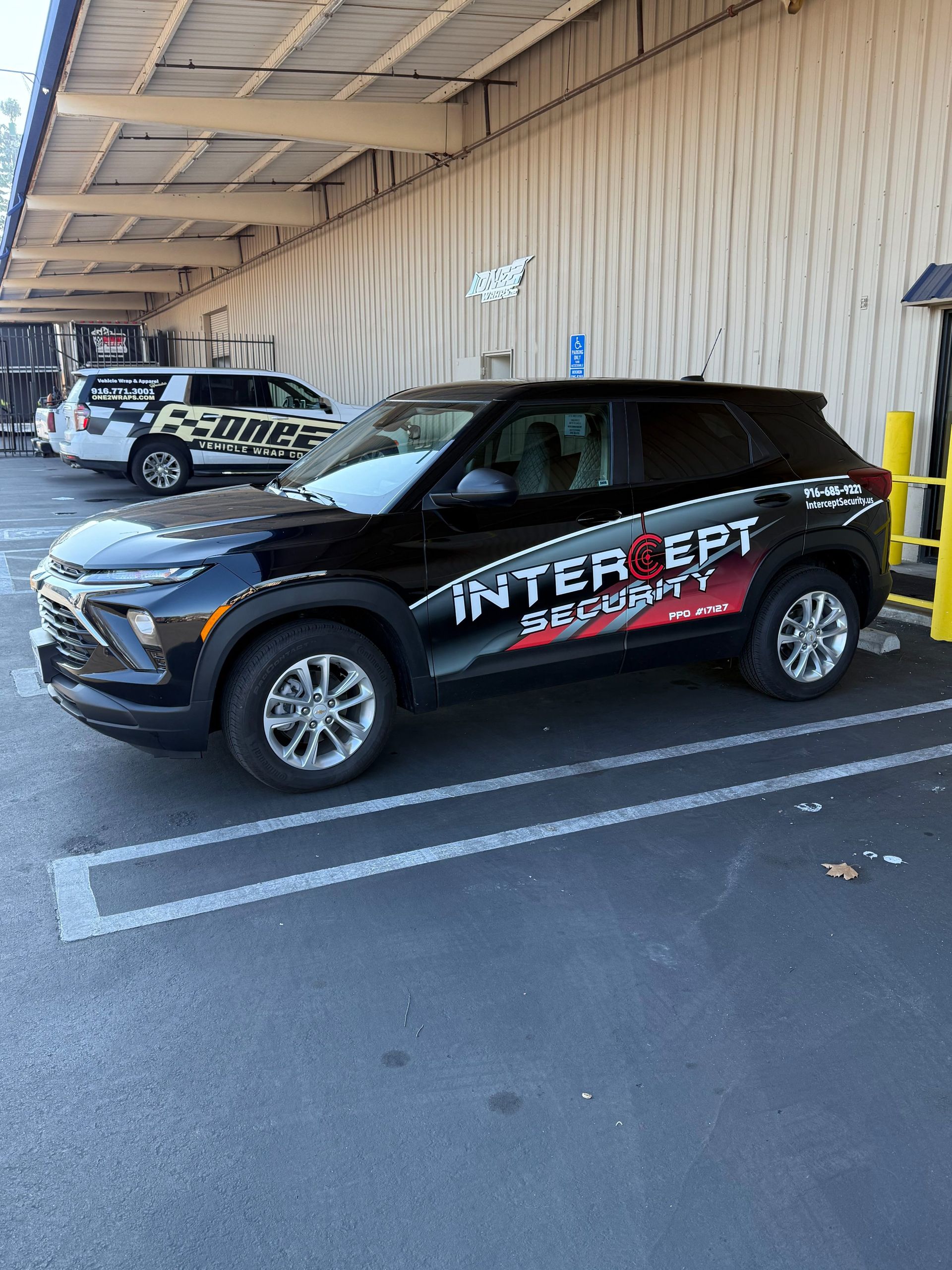 Black SUV with 