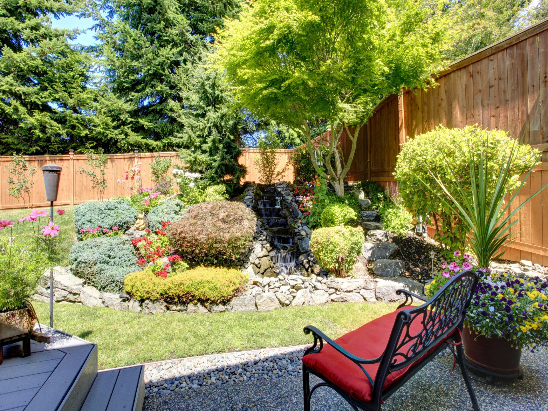 Newly built custom design in Carson City Newly built landscape design in Carson City