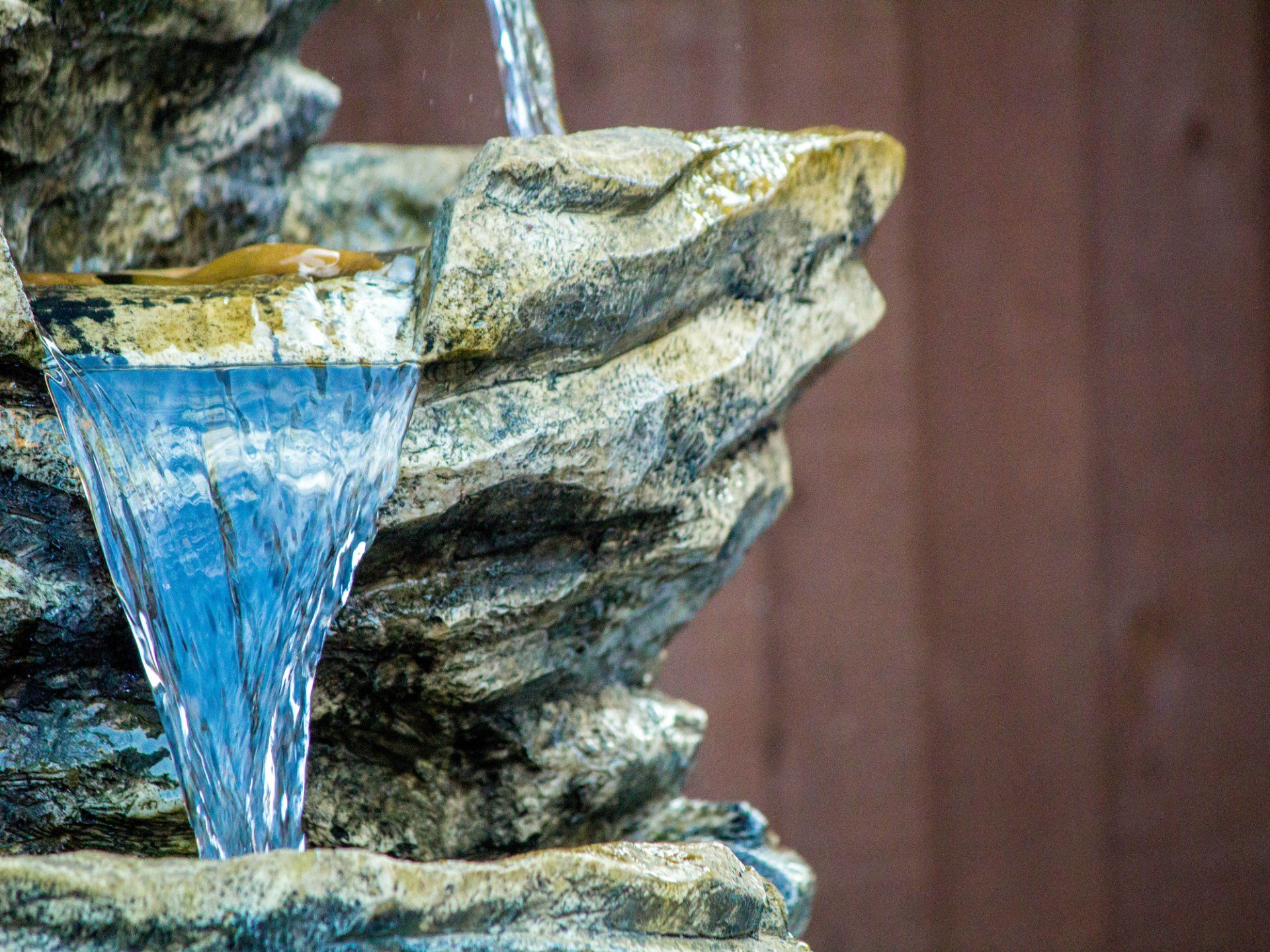 Newly installed water feature Layered water fountain in Carson City Nevada