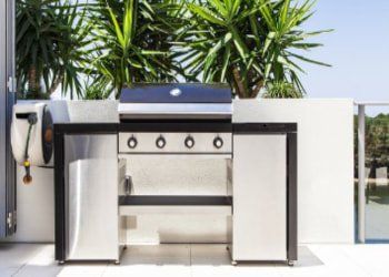 Modern outdoor kitchen setup Modern outdoor kitchen and grill in Carson City Nevada