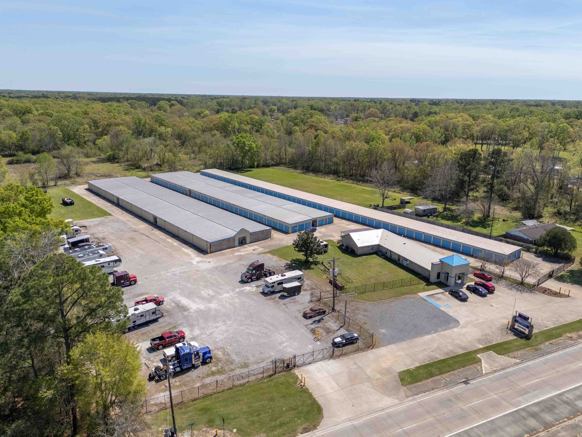 Aerial view of Ship-N-Store self storage facility on Plank Road in Baker, LA