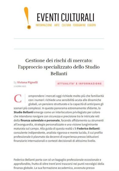 Articolo Eventi Culturali Magazine