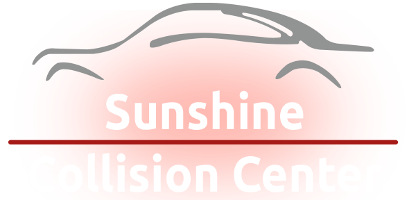 A logo for sunshine illusion center with a car on it