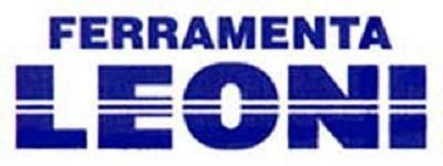 Un logo blu e bianco per ferramenta leoni
