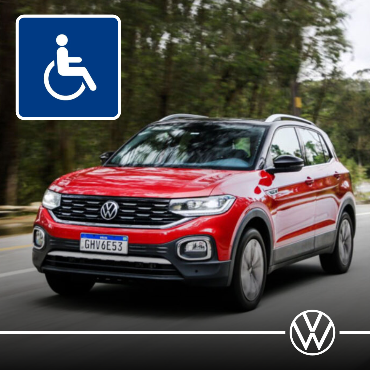 T-Cross Vermelha para PCD
