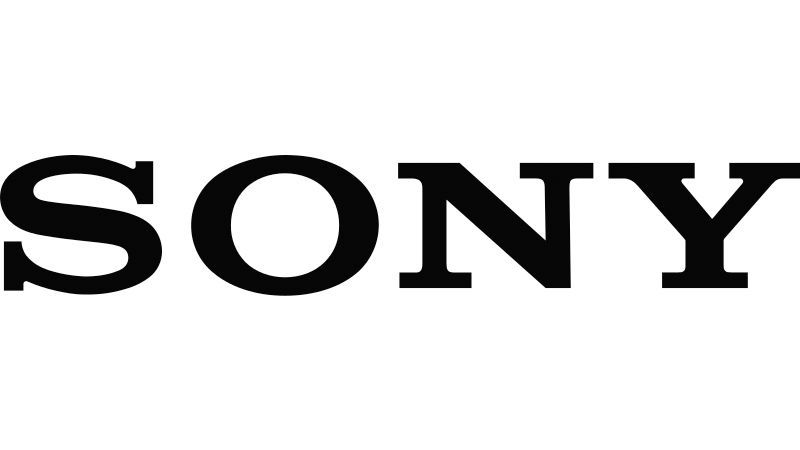Il logo Sony è in bianco e nero su sfondo bianco.