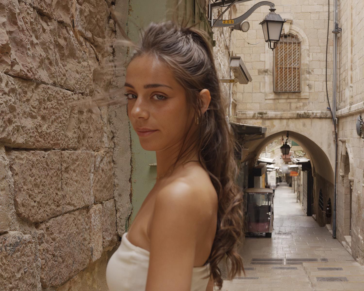 Cassia Walking the Old City
