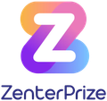 ZenterPrize logo with a colorful gradient “Z” icon above the brand name.