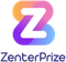 ZenterPrize logo with a colorful gradient Z icon and blue text on white background