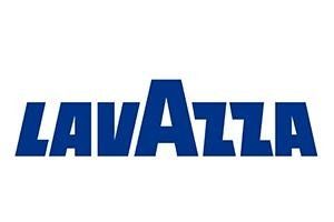 Logo Lavazza blu su sfondo bianco