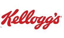 Logo Kellogg's con scritta rossa su sfondo bianco.