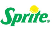 Logo Sprite in verde con una fetta di limone gialla sopra la 