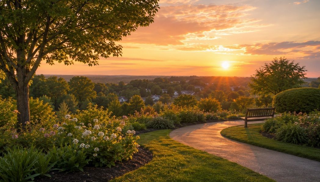 a large tree overlooking a neighborhood, representing Philadelphia, PA funeral homes.