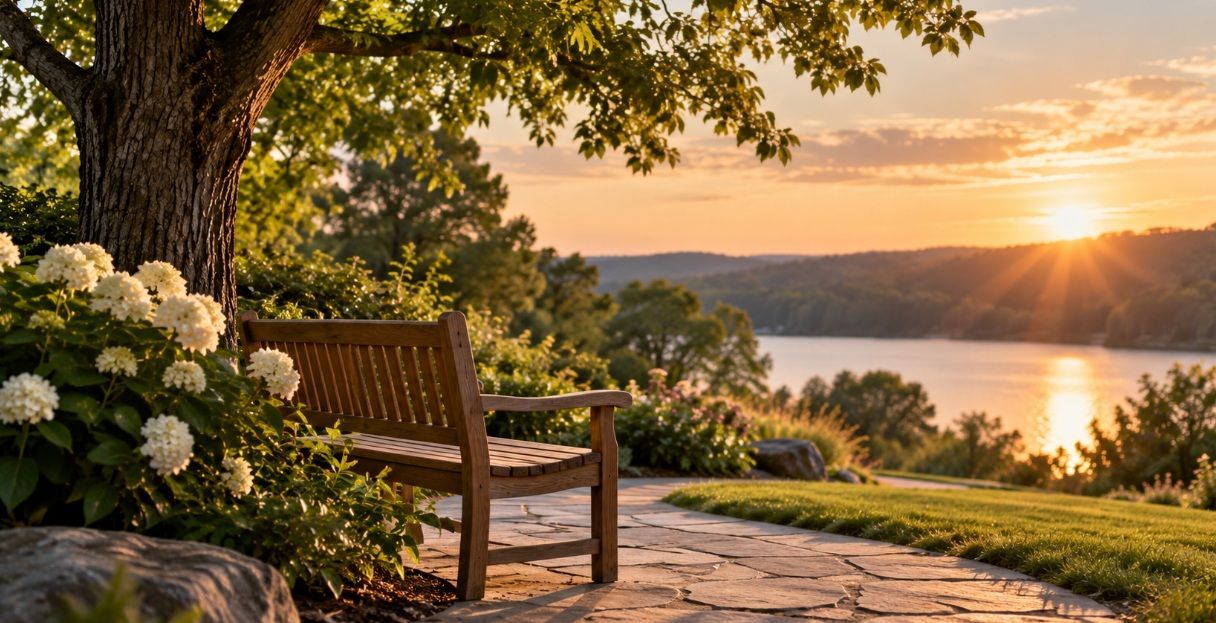 Peaceful garden setting symbolizing how Philadelphia, PA funeral homes provide comfort