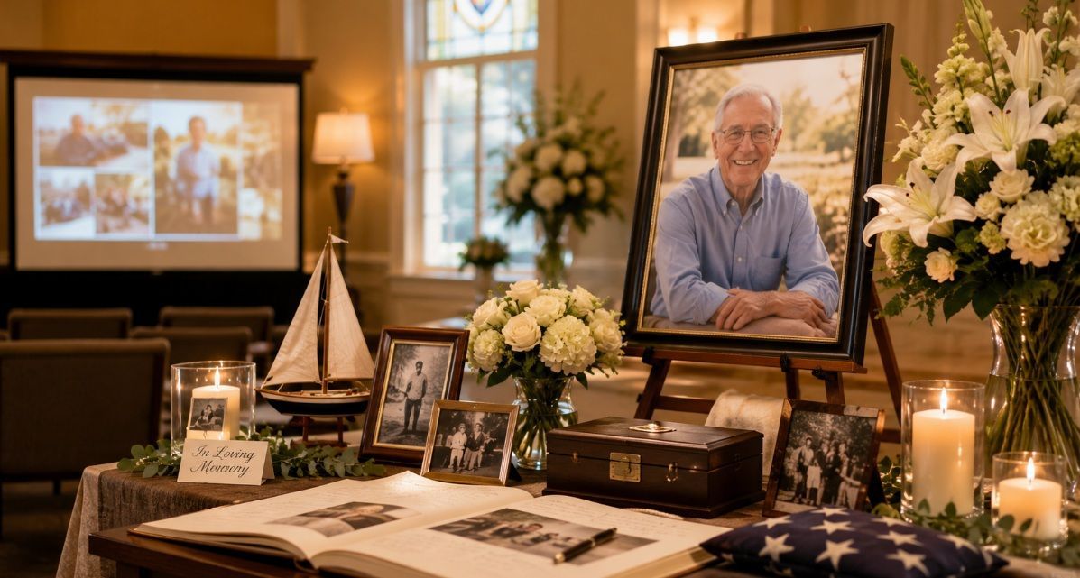 Philadelphia, PA funeral services with a personalized memorial display