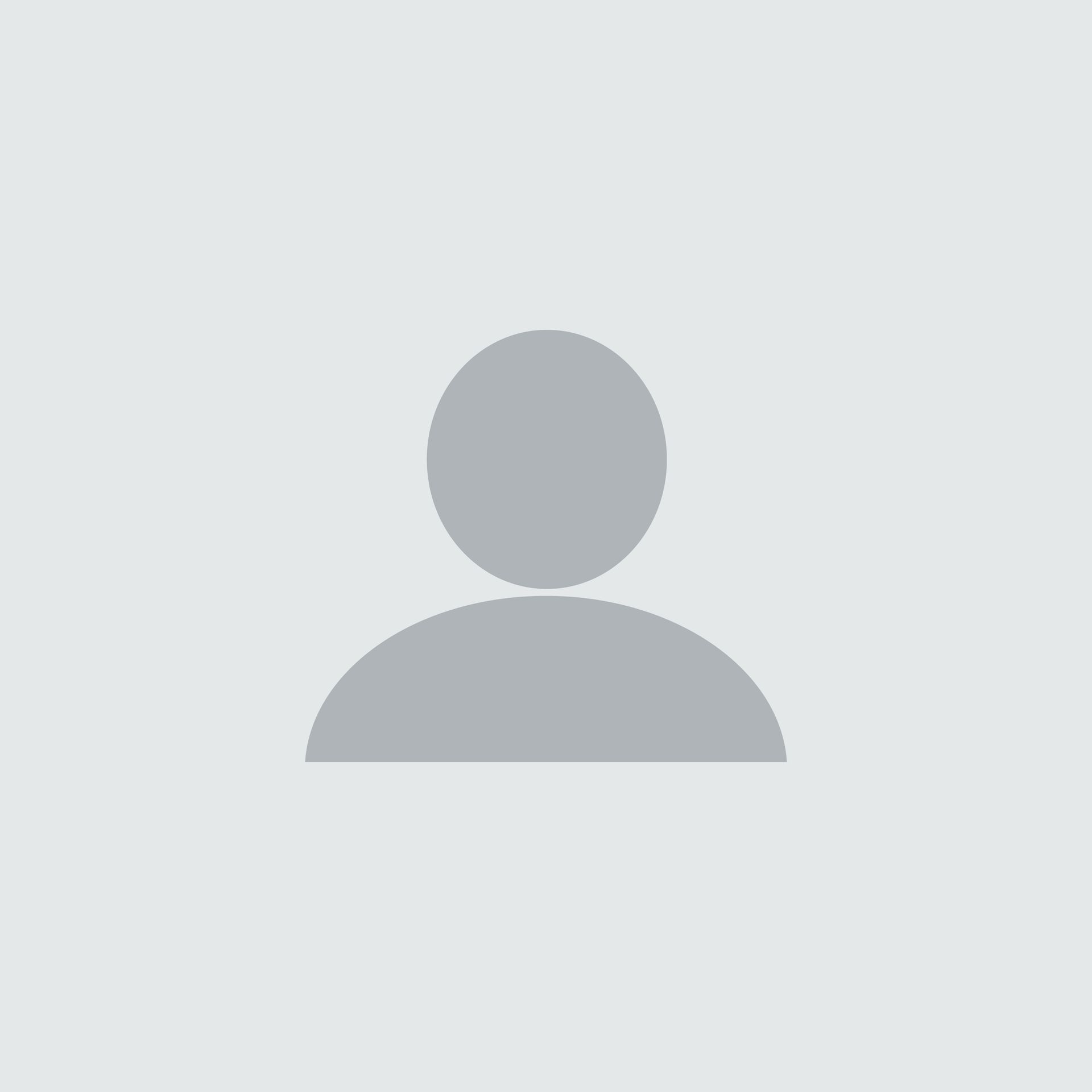 Generic gray profile avatar icon on a light gray background