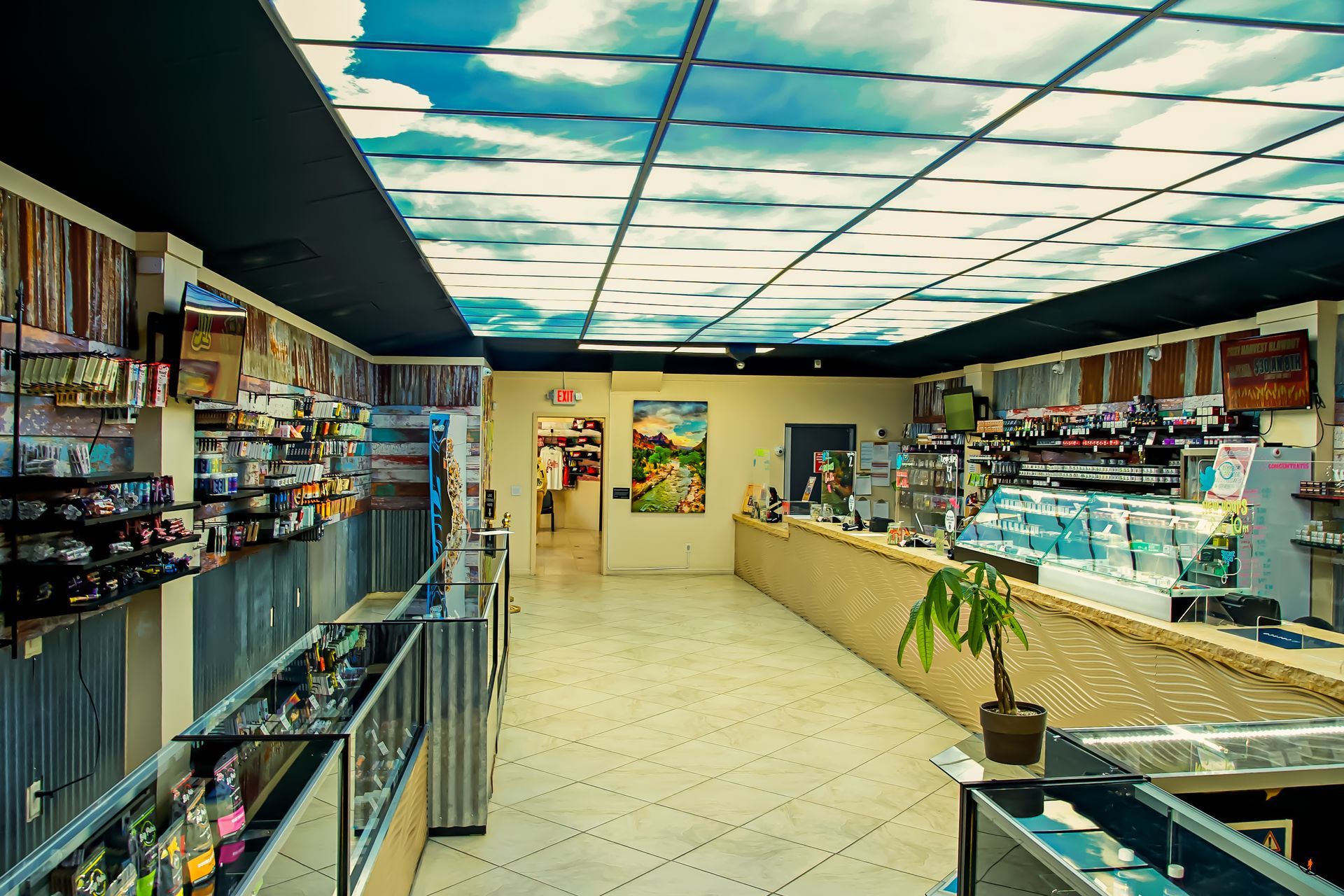 Picture of the interior of Del Rey Farms cannabis dispensary located in Del Rey Oaks, California.