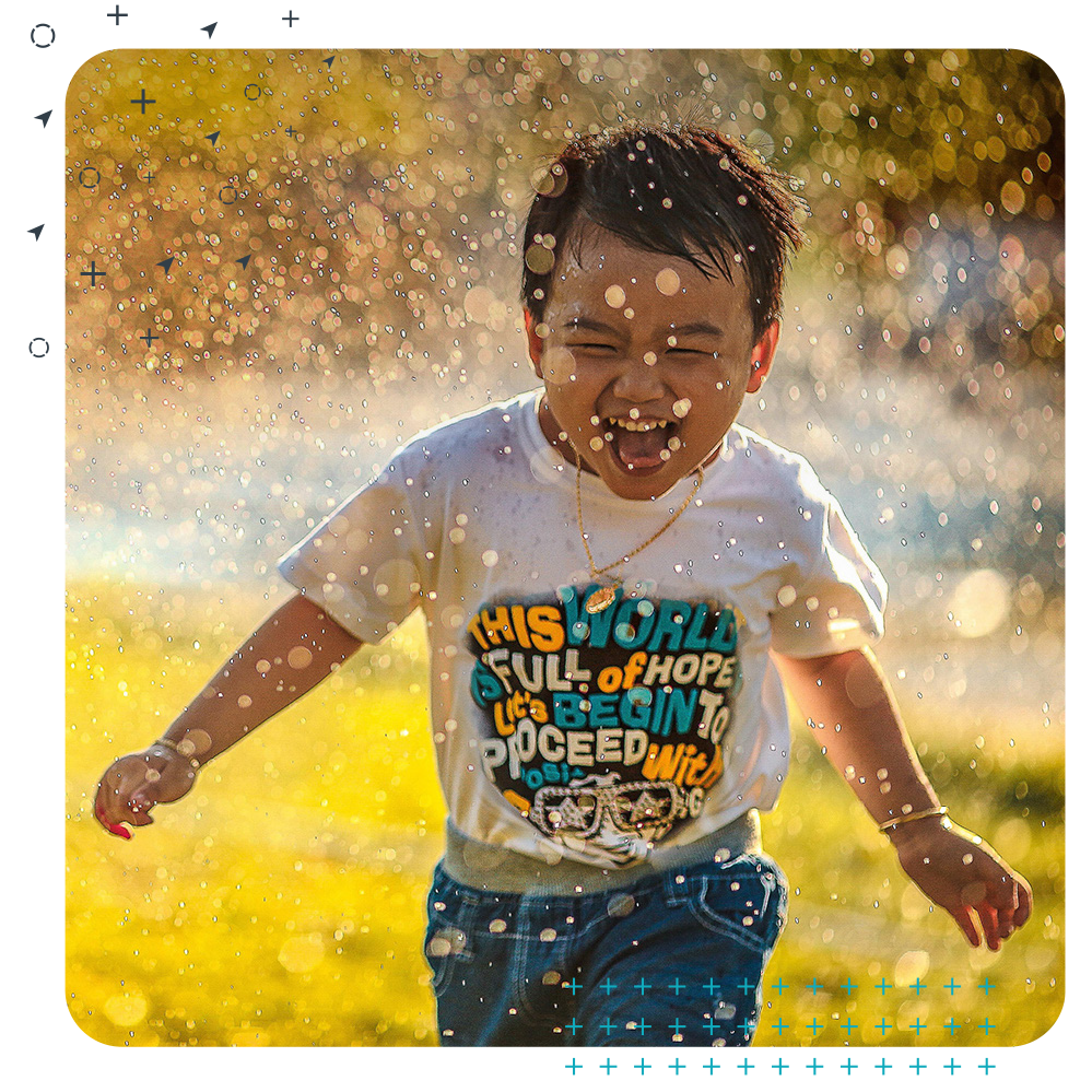 Boy wearing world is full of hope t-shirt
