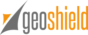 The logo for geoshield is orange and gray on a white background.