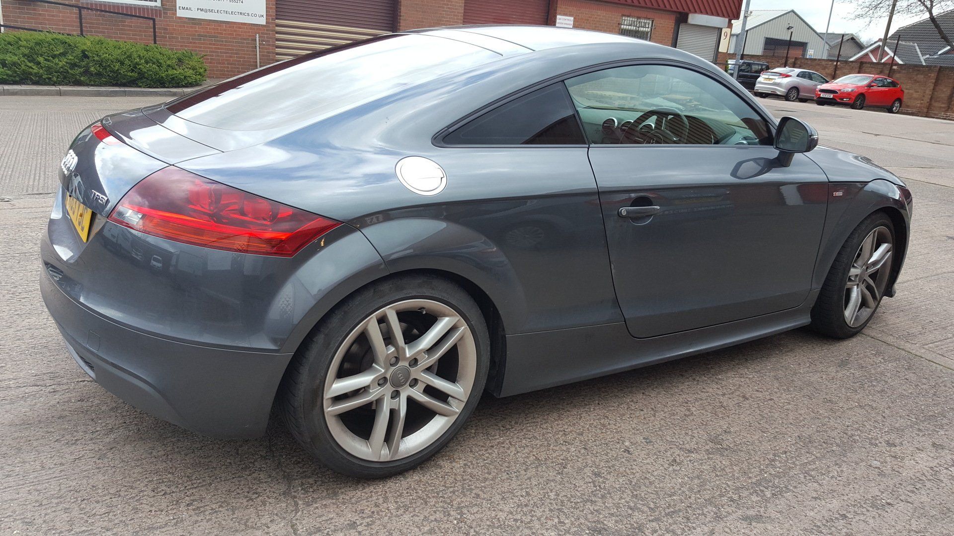 Audi sports car with tinted windows