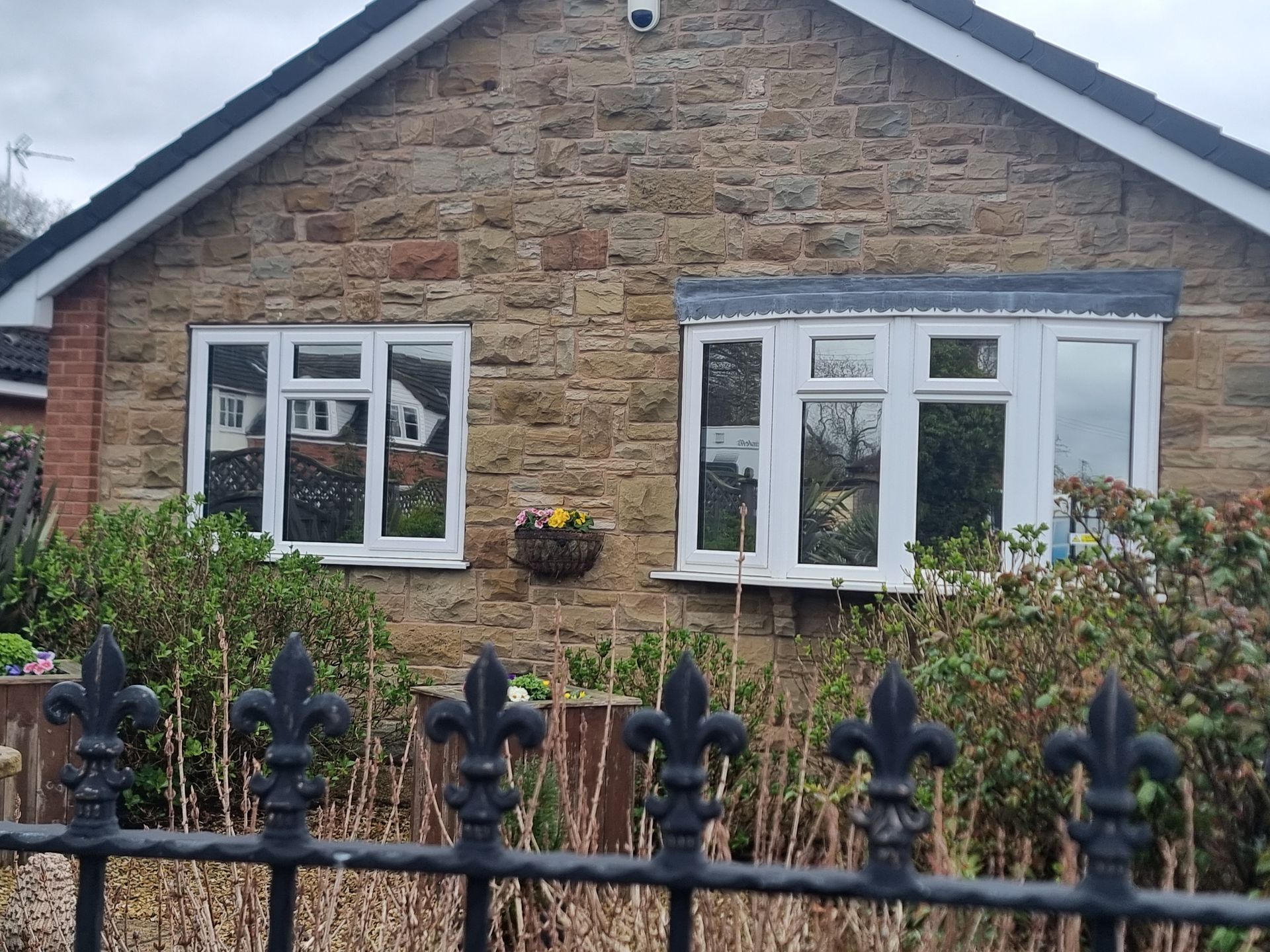 tinted windows on a bungalow