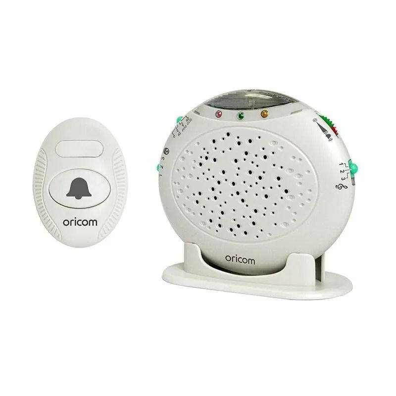 Oricom Baby Monitor Set With White Handheld Receiver and Speaker — Local Hearing Aid Specialists in Wallsend, NSW