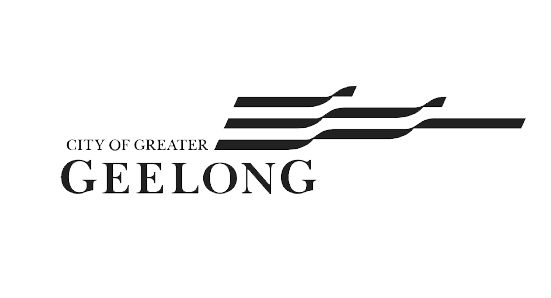 A black and white logo for the city of greater geelong.